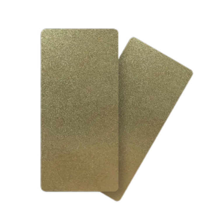 Flash Champagne Gold powder coating sample